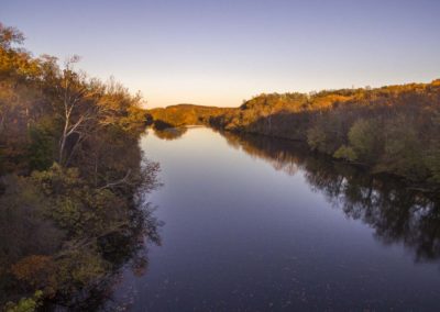 Drone Picture of the Lehigh River near Palmer